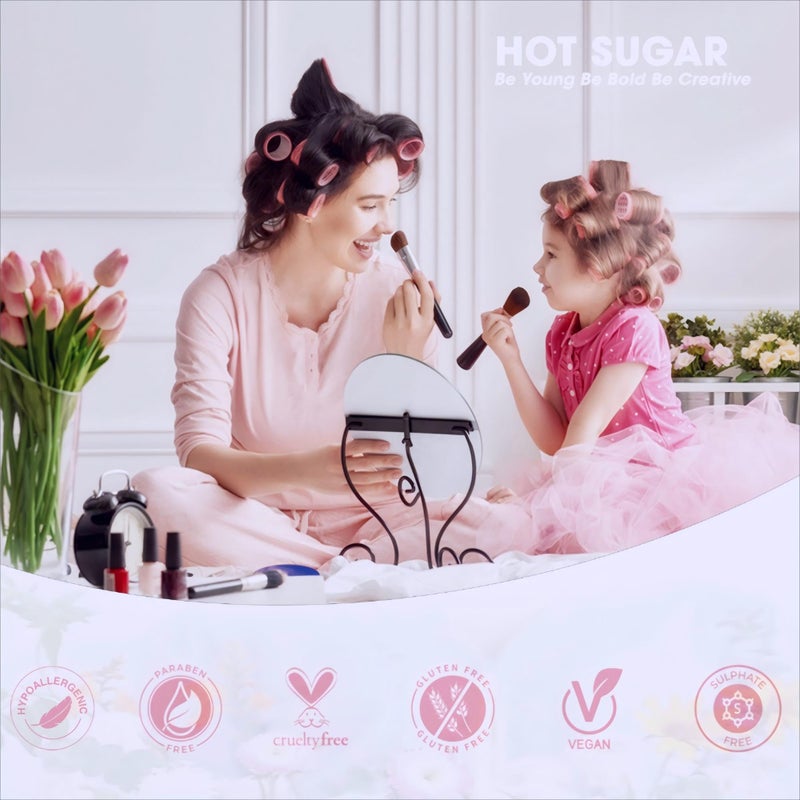 Hot Sugar Girls Makeup Kit Age 4-6 7-8 10-12, Little Girl Makeup Set, Makeup Kit for Teenagers 13-15 Includes Eyeshadow Lip Gloss Blush Highlighter Contour Brush (Blue Mermaid) - Image 3